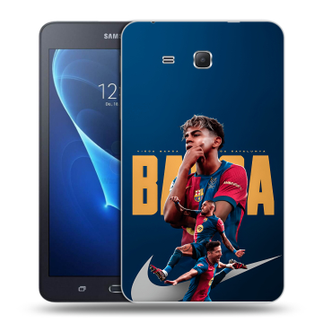 Силиконовый чехол на Samsung Galaxy Tab A 7 (2016) с принтом Барселона Barca Yamal Силиконовый чехол на Samsung Galaxy Tab A 7 (2016) с принтом Барселона Barca Yamal