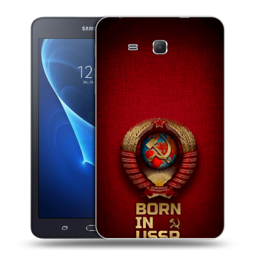 Силиконовый чехол на Samsung Galaxy Tab A 7 (2016) с принтом Флаг Герб СССР