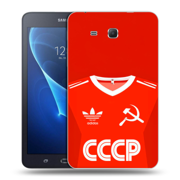 Силиконовый чехол на Samsung Galaxy Tab A 7 (2016) с принтом Флаг Герб СССР