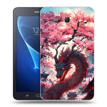 Силиконовый чехол на Samsung Galaxy Tab A 7 (2016) с принтом Дракон Японский Силиконовый чехол на Samsung Galaxy Tab A 7 (2016) с принтом Дракон Японский