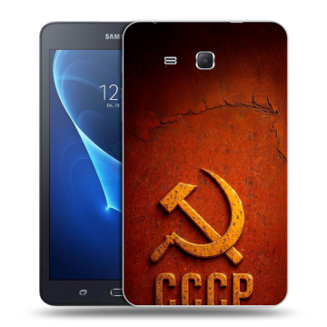Силиконовый чехол на Samsung Galaxy Tab A 7 (2016) с принтом Флаг Герб СССР Силиконовый чехол на Samsung Galaxy Tab A 7 (2016) с принтом Флаг Герб СССР