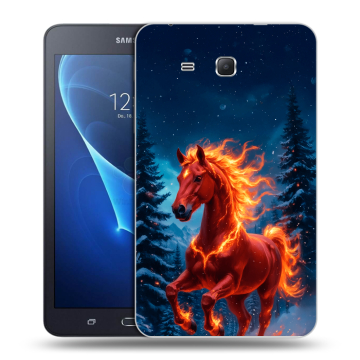 Силиконовый чехол на Samsung Galaxy Tab A 7 (2016) с принтом Новый год коня