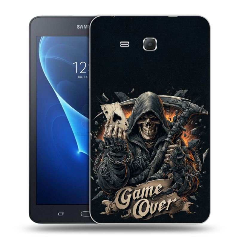 Силиконовый чехол на Samsung Galaxy Tab A 7 (2016) с принтом Скелет карты Силиконовый чехол на Samsung Galaxy Tab A 7 (2016) с принтом Скелет карты