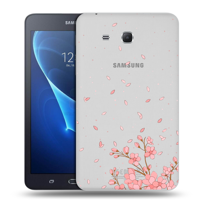 Силиконовый чехол на Samsung Galaxy Tab A 7 (2016) с принтом Ветка сакуры Силиконовый чехол на Samsung Galaxy Tab A 7 (2016) с принтом Ветка сакуры