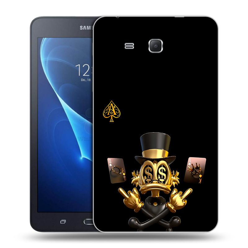 Силиконовый чехол на Samsung Galaxy Tab A 7 (2016) с принтом Золотой скрудж макдак Силиконовый чехол на Samsung Galaxy Tab A 7 (2016) с принтом Золотой скрудж макдак