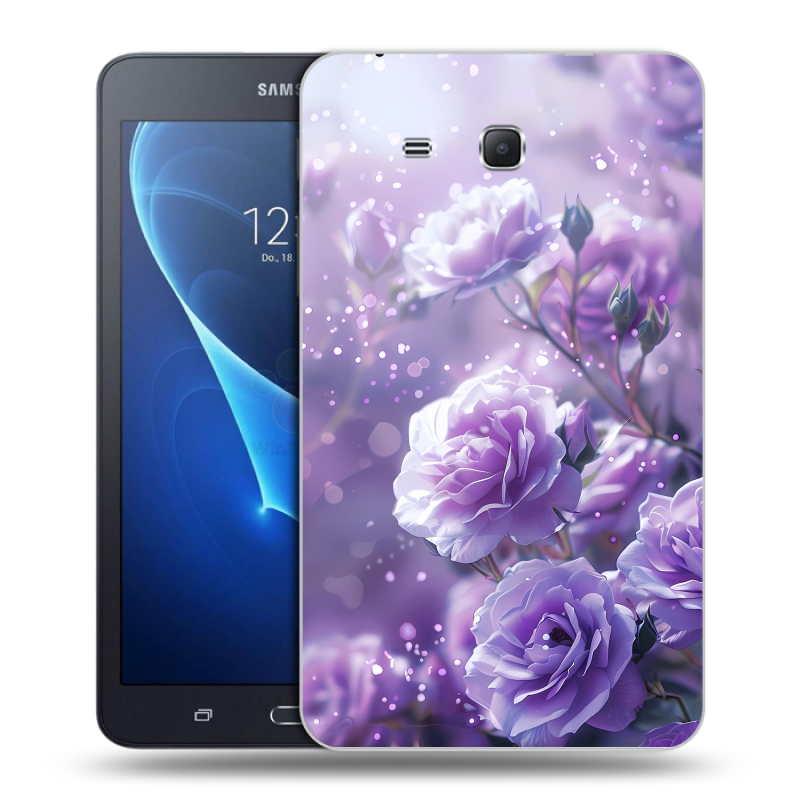 Силиконовый чехол на Samsung Galaxy Tab A 7 (2016) с принтом Розы цветы Силиконовый чехол на Samsung Galaxy Tab A 7 (2016) с принтом Розы цветы