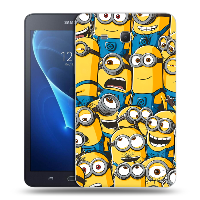 Силиконовый чехол на Samsung Galaxy Tab A 7 (2016) с принтом Миньоны Силиконовый чехол на Samsung Galaxy Tab A 7 (2016) с принтом Миньоны