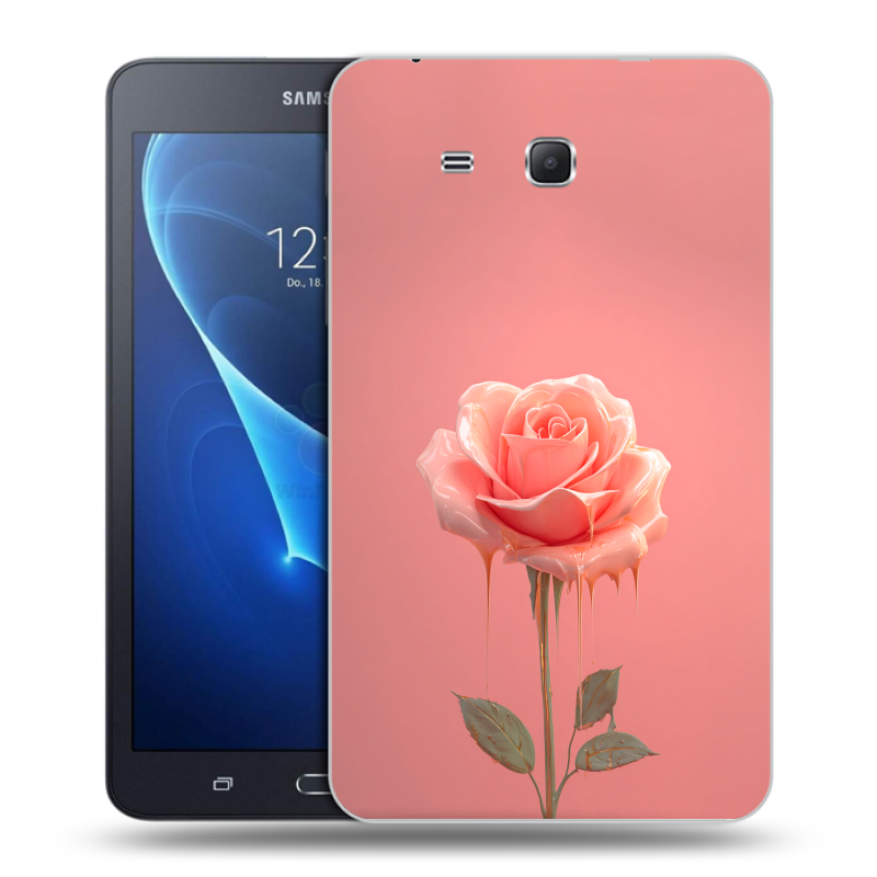 Силиконовый чехол на Samsung Galaxy Tab A 7 (2016) с принтом Розовая роза Силиконовый чехол на Samsung Galaxy Tab A 7 (2016) с принтом Розовая роза