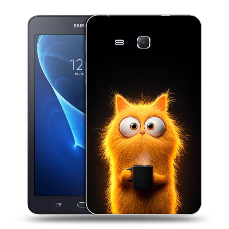 Силиконовый чехол на Samsung Galaxy Tab A 7 (2016) с принтом Смешной кот Силиконовый чехол на Samsung Galaxy Tab A 7 (2016) с принтом Смешной кот