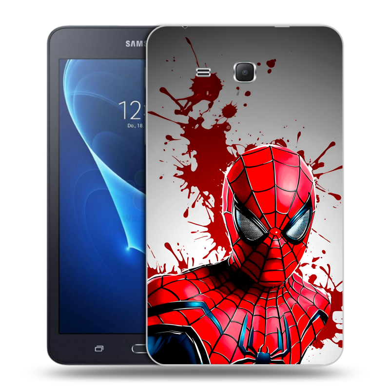 Силиконовый чехол на Samsung Galaxy Tab A 7 (2016) с принтом Spiderman Человек паук Силиконовый чехол на Samsung Galaxy Tab A 7 (2016) с принтом Spiderman Человек паук