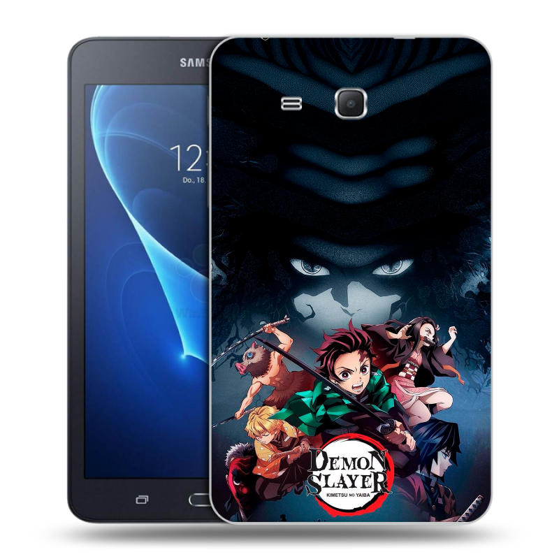 Силиконовый чехол на Samsung Galaxy Tab A 7 (2016) с принтом Demon Slayer Клинок рассекающий демонов Силиконовый чехол на Samsung Galaxy Tab A 7 (2016) с принтом Demon Slayer Клинок рассекающий демонов