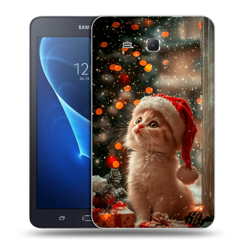 Силиконовый чехол на Samsung Galaxy Tab A 7 (2016) с принтом Новый год Силиконовый чехол на Samsung Galaxy Tab A 7 (2016) с принтом Новый год