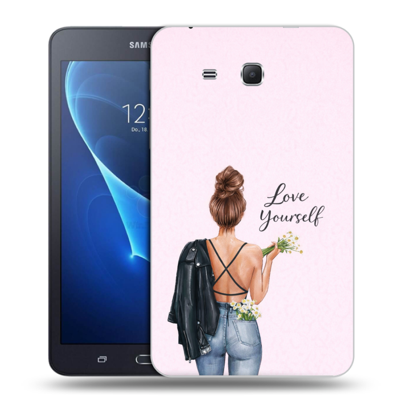 Силиконовый чехол на Samsung Galaxy Tab A 7 (2016) с принтом женский Силиконовый чехол на Samsung Galaxy Tab A 7 (2016) с принтом женский