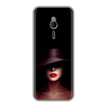 Силиконовый чехол на Nokia 230 с принтом Девушка в шляпе