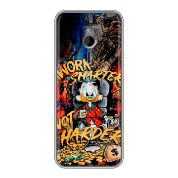 Силиконовый чехол на Nokia 230 с принтом Дональд Дак Деньги