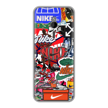 Силиконовый чехол на Nokia 230 с принтом Найк Nike яркий