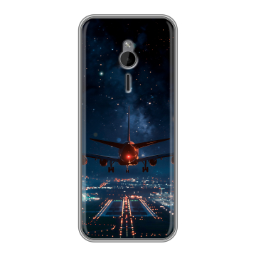 Силиконовый чехол на Nokia 230 с принтом самолет