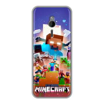Силиконовый чехол на Nokia 230 с принтом Майнкрафт Minecraft Силиконовый чехол на Nokia 230 с принтом Майнкрафт Minecraft