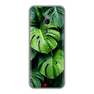 Силиконовый чехол на Nokia 230 с принтом Листья
