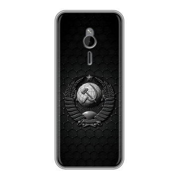 Силиконовый чехол на Nokia 230 с принтом Герб Флаг СССР Силиконовый чехол на Nokia 230 с принтом Герб Флаг СССР