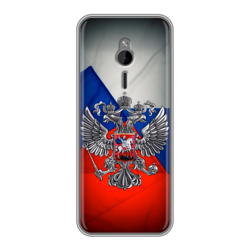 Силиконовый чехол на Nokia 230 с принтом Флаг России