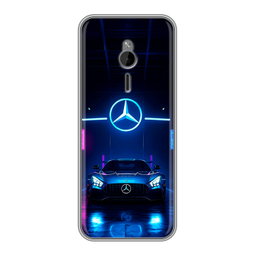 Силиконовый чехол на Nokia 230 с принтом Mercedes Мерседес
