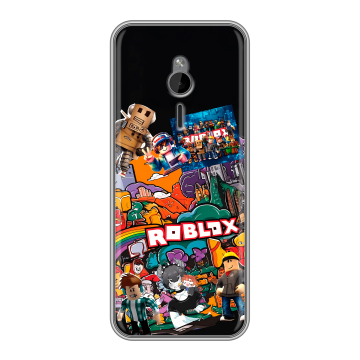 Силиконовый чехол на Nokia 230 с принтом Roblox Роблокс