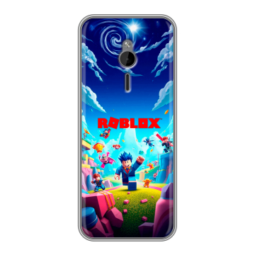 Силиконовый чехол на Nokia 230 с принтом Roblox Роблокс