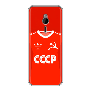 Силиконовый чехол на Nokia 230 с принтом Флаг Герб СССР