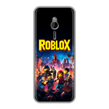 Силиконовый чехол на Nokia 230 с принтом Roblox Роблокс