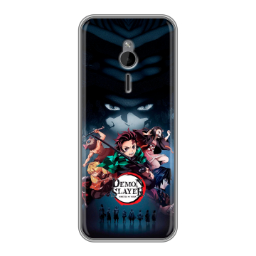 Силиконовый чехол на Nokia 230 с принтом Demon Slayer Клинок рассекающий демонов