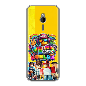 Силиконовый чехол на Nokia 230 с принтом Roblox Роблокс