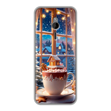 Силиконовый чехол на Nokia 230 с принтом Новый год