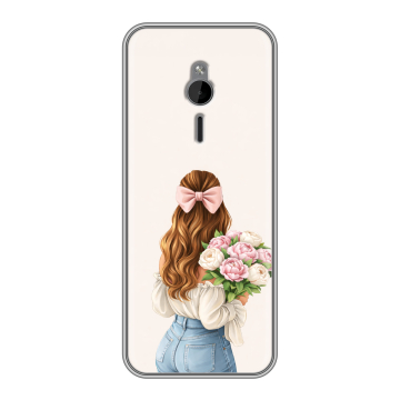 Силиконовый чехол на Nokia 230 с принтом женский