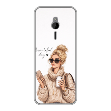 Силиконовый чехол на Nokia 230 с принтом женский