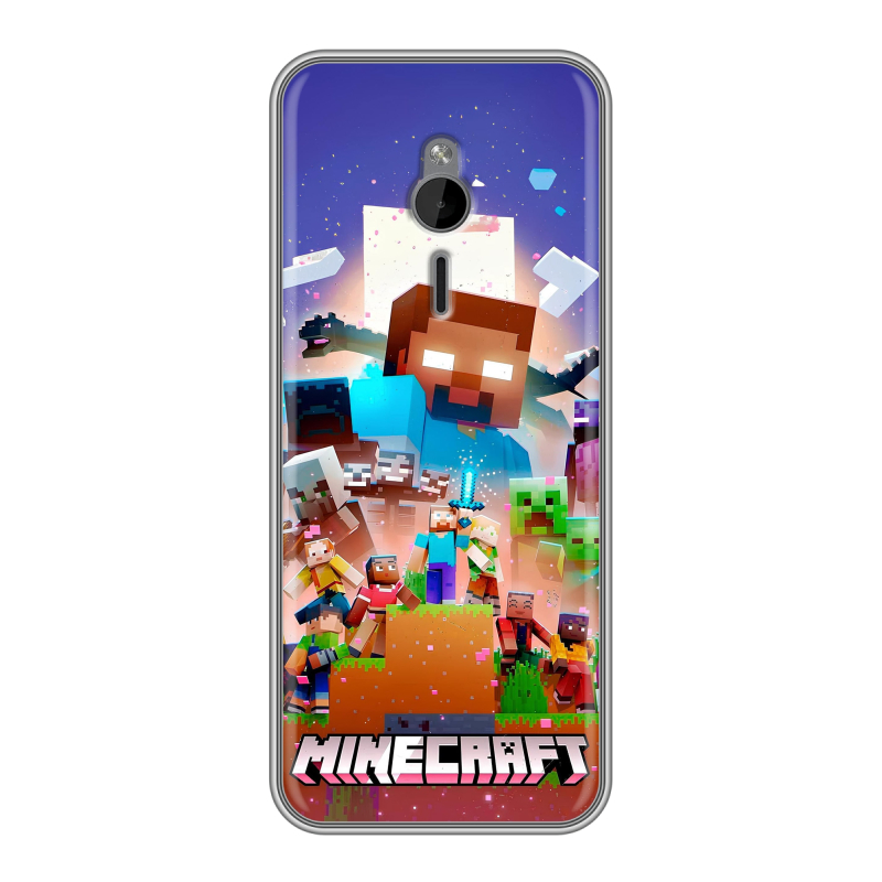 Силиконовый чехол на Nokia 230 с принтом Майнкрафт Minecraft Силиконовый чехол на Nokia 230 с принтом Майнкрафт Minecraft