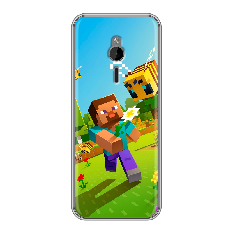 Силиконовый чехол на Nokia 230 с принтом Майнкрафт Minecraft Силиконовый чехол на Nokia 230 с принтом Майнкрафт Minecraft