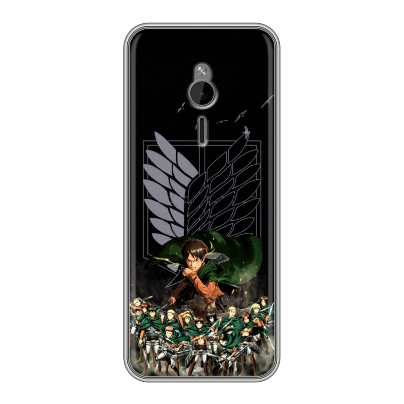 Силиконовый чехол на Nokia 230 с принтом Атака титанов Силиконовый чехол на Nokia 230 с принтом Атака титанов