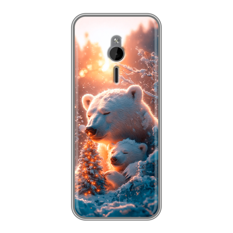 Силиконовый чехол на Nokia 230 с принтом Новый год Силиконовый чехол на Nokia 230 с принтом Новый год