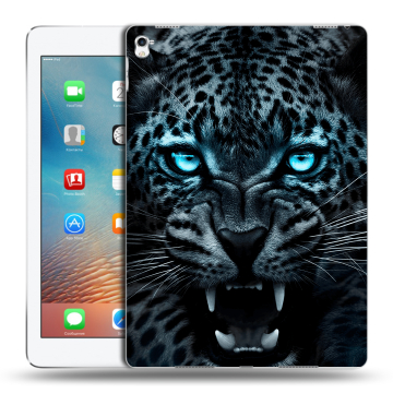 Силиконовый чехол на планшета Ipad Pro 9.7 с принтом Темный леопард