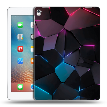 Силиконовый чехол на планшета Ipad Pro 9.7 с принтом Геометрия неона