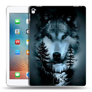 Силиконовый чехол на планшета Ipad Pro 9.7 с принтом Лесной волк