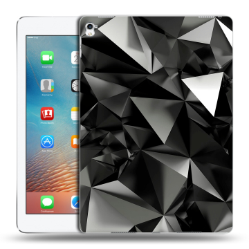 Силиконовый чехол на планшета Ipad Pro 9.7 с принтом Черные кристаллы