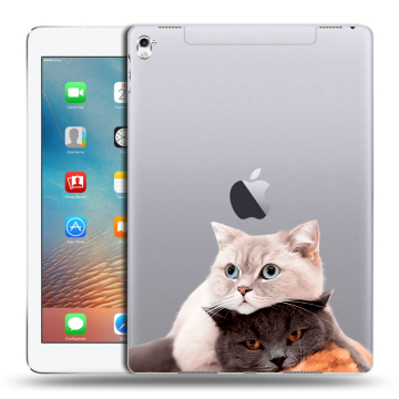 Силиконовый чехол на планшета Ipad Pro 9.7 с принтом Кошки