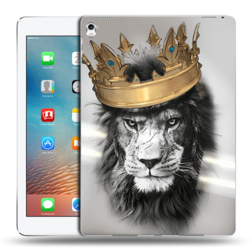 Силиконовый чехол на планшета Ipad Pro 9.7 с принтом Лев с короной