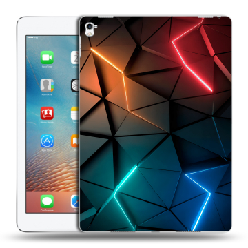 Силиконовый чехол на планшета Ipad Pro 9.7 с принтом Абстракция неон