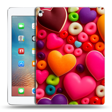 Силиконовый чехол на планшета Ipad Pro 9.7 с принтом Сердечки