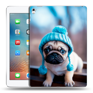Силиконовый чехол на Ipad Pro 9.7 с принтом Мопс в шапке Силиконовый чехол на Ipad Pro 9.7 с принтом Мопс в шапке
