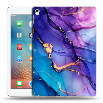 Силиконовый чехол на Ipad Pro 9.7 с принтом синий мрамор Силиконовый чехол на Ipad Pro 9.7 с принтом синий мрамор