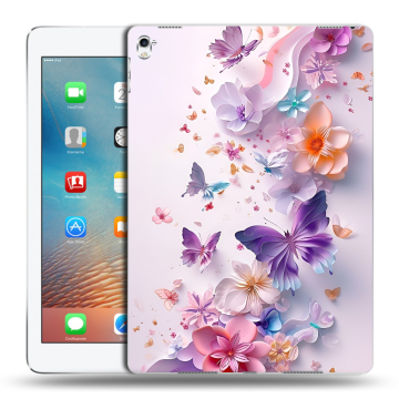 Силиконовый чехол на Ipad Pro 9.7 с принтом цветы бабочки Силиконовый чехол на Ipad Pro 9.7 с принтом цветы бабочки